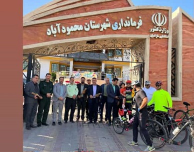 رکابزنی دوچرخهسواران محمودآبادی تا فرمانداری