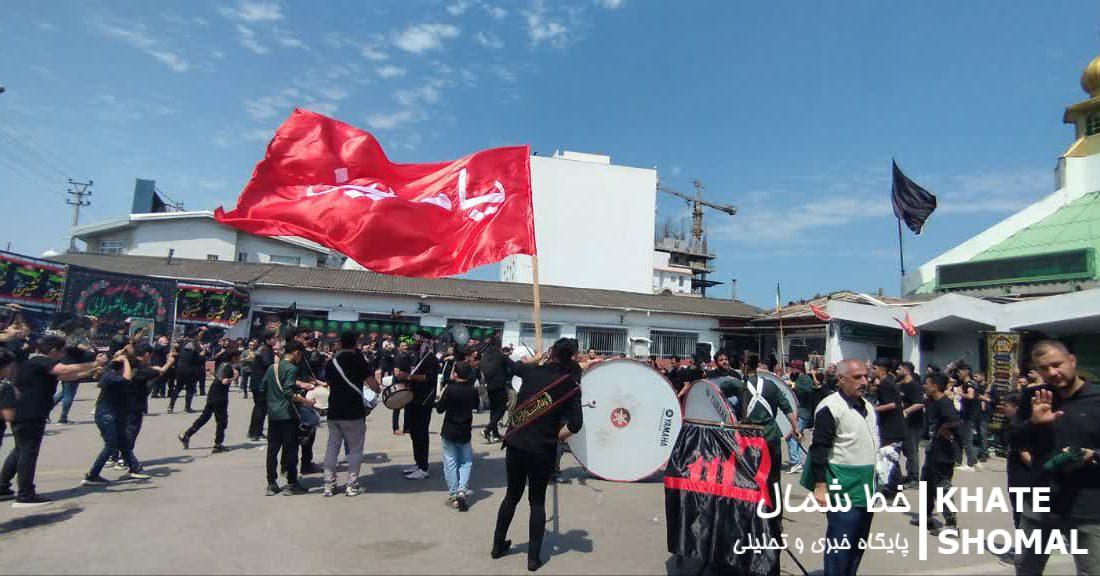 اینجا دیار دلدادگی به سرور و سالار شهیدان/محمودآباد یکپارچه سیاه‌پوش بود