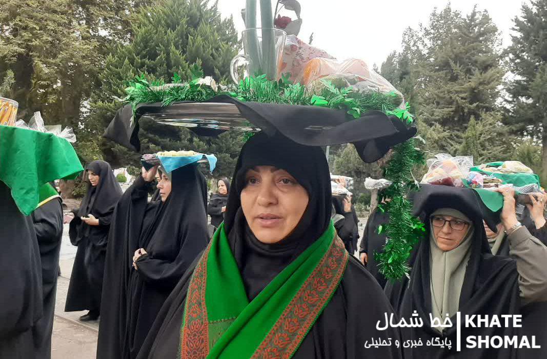 مجمع گردانی دامادی یادگار حسن(ع) توسط بانوان خادم امامزاده ابراهیم(ع) آمل