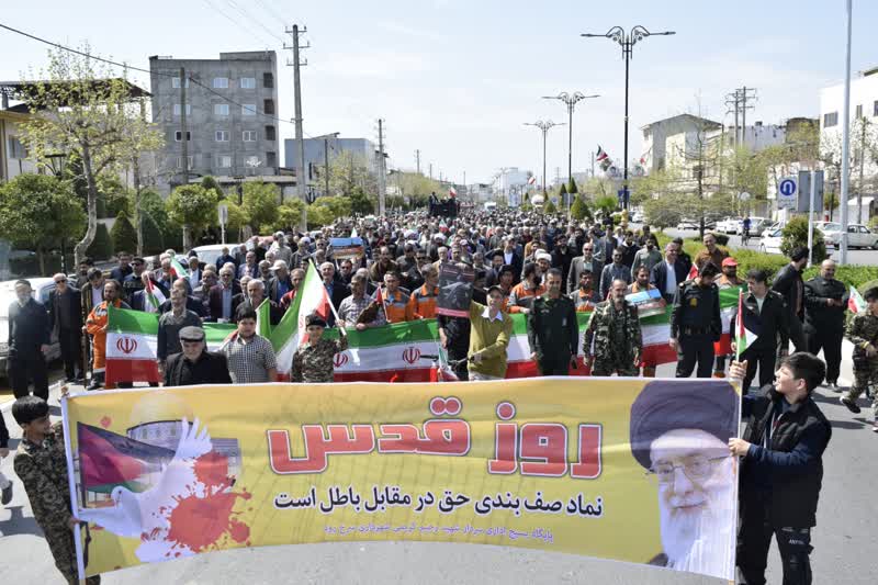 راهپیمایی روز قدس در سرخرود/ شعار “مرگ بر اسراییل” طنینانداز شد