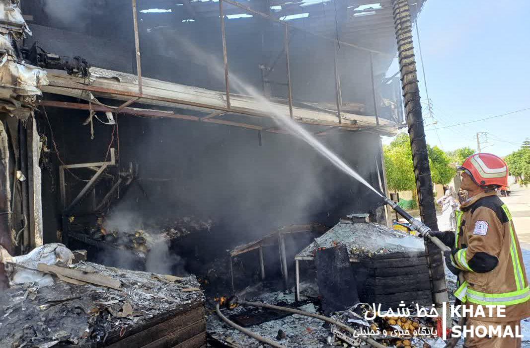 آتشسوزی یک باب مغازه در شهر سرخرود اطفاء شد