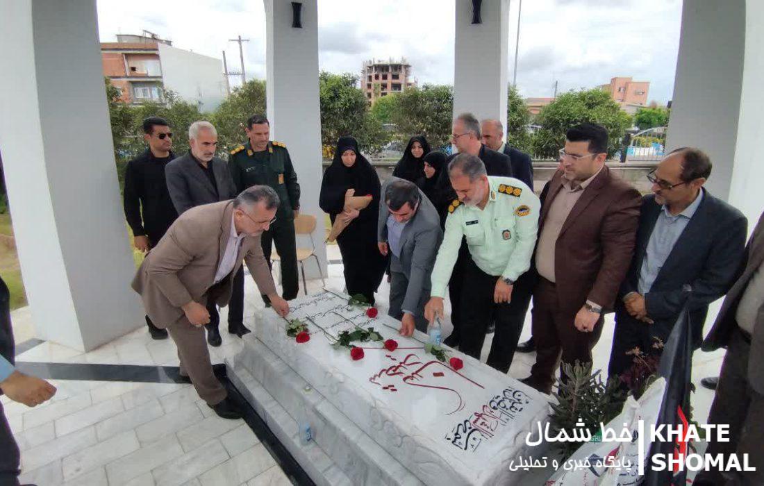 آیین غبار روبی مزار شهید خوشنام دانشکده ملی مهارت محمودآباد