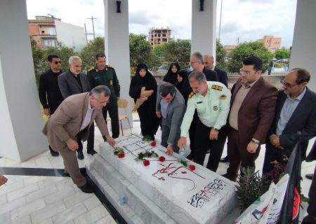 آیین غبار روبی مزار شهید خوشنام دانشکده ملی مهارت محمودآباد