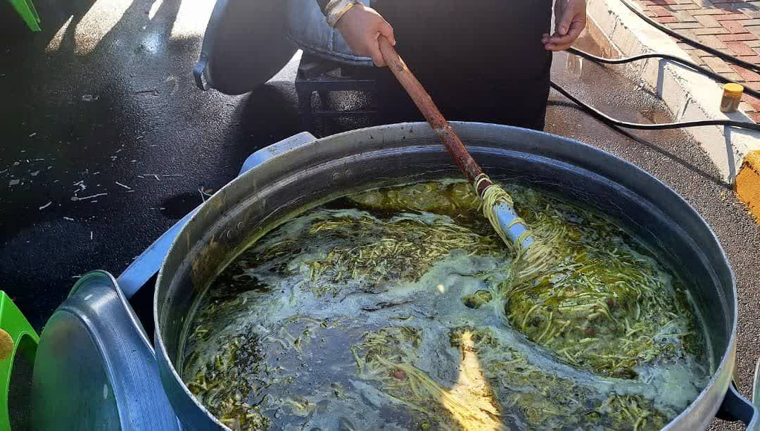 مراسم پخت آش نذری روز ۲۸ ماه صفر در سرخرود