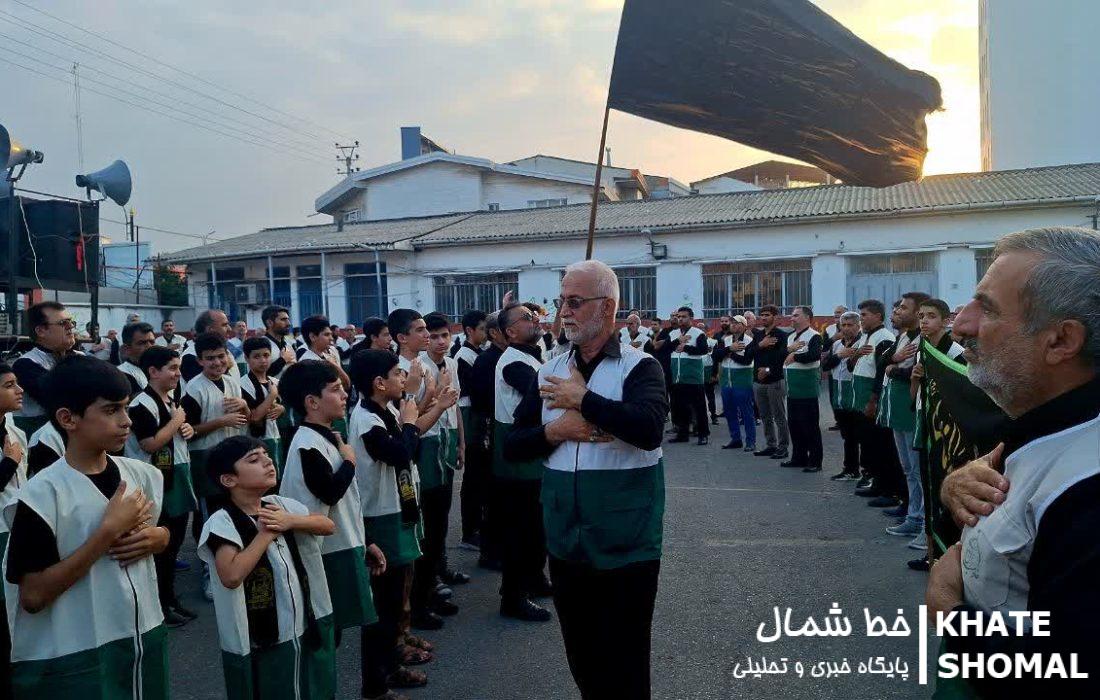 مراسم دستهروی خادمان امام رئوف محمودآباد در روز شهادت امام رضا (ع)