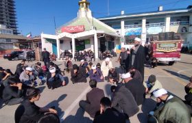 آيين عزاداري و دسته روي فاطميه در محمودآباد  برگزار شد