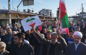 خروش غیورانه  مردم همیشه در صحنه شهرستان محمودآباد علیه آشوب و اغتشاش