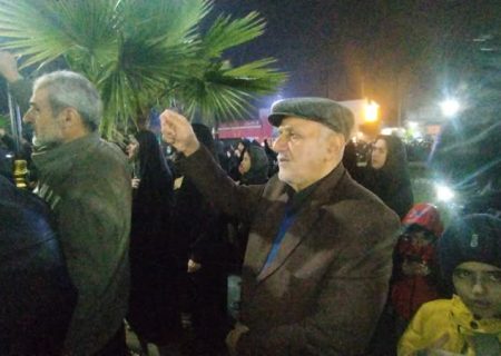 خروش  شبانه  مردم  ولایتمدار شهرستان محمودآباد در پی شهادت رهبر انقلاب